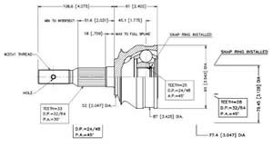 Junta Garma Chevrolet Corsa 1.4 Lado Rueda 22/28