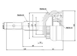 Junta Garma Chevrolet Astra Vectra Abs 29z 00/.. L/ R 33/25