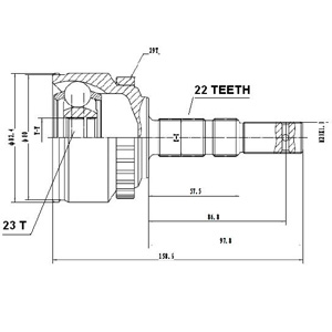 Junta Garma Chevrolet Corsa II Meriva Lado Caja 22/23