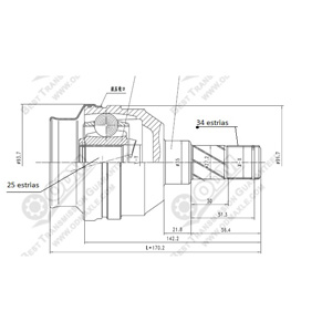 Junta Garma Chevrolet Vectra Zafira 16V Lado Caja 34/25