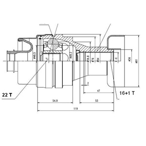 Junta Garma Chevrolet S-10 Blazer 4x4 97/.. Cardan 17/22