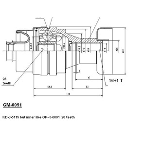 Junta Garma Chevrolet S-10 Blazer 4x4 97/.. Cardan 17/28