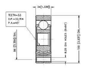 Junta Garma Volkswagen Kombi Lado Caja 33/100mm
