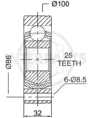 Junta Garma Fiat Tempra Regatta 100 Lado Caja 25/00