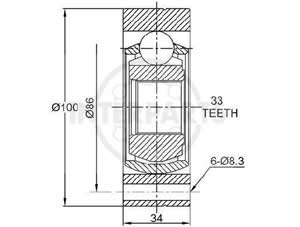 Junta Garma Volkswagen Golf Polo Diesel Lado Caja 33/100mm
