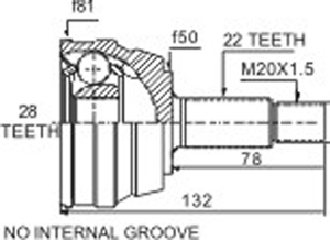 Junta Garma Volkswagen Gol 1000 Lado Rueda 22/28