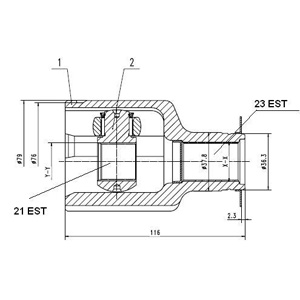 Junta Garma Renault Clio Megane Kangoo Lado Caja 21/23