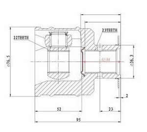 Junta Garma Renault 9/11/12/19 Lado Caja 22/23