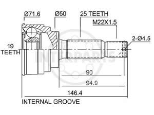 Junta Garma Hyundai Atos Lado Rueda 25/19