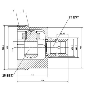 Junta Garma Renault 21 Con Triceta Lado Caja 25/23