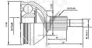 Junta Garma Volkswagen Fox Suran Audi Lado Rueda 36/30