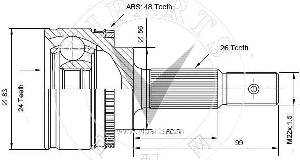 Junta Garma Toyota Avenis Corona Abs 48z 98/.. L/Rueda 26/24