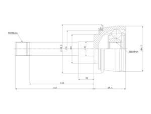 Junta Garma Toyota Hilux 4x4 L 162mm 86/99 Lado Rueda 26/34