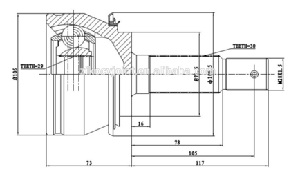 Junta Garma Toyota Hilux 4x4 Vigo 05/15 Lado Rueda 30/29