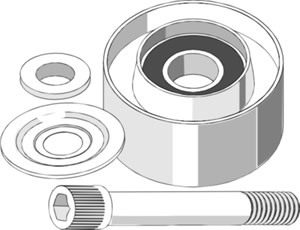 Polea Tensora Chica Hilux 3.0 Ruleman SKF c/ Bulon/Arandela