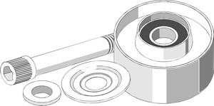 Polea Tensora Grande Hilux 3.0 Ruleman SKF c/ Bulon/Arandela