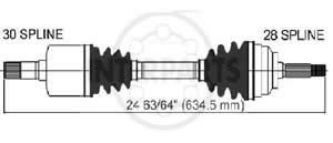 Semieje Garma Kia Sorrento 2.3 2.5 03/09 Izq 635mm 28/30M