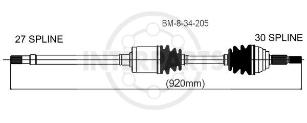 Semieje Garma BMW X3 04/.. Der 920 mm 30/27