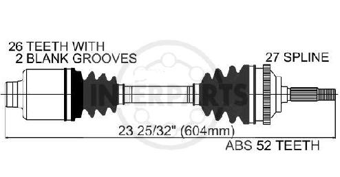 Semieje Garma Hyundai Santa Fe 2.7 AT 01/05 Der 604mm 27/24H