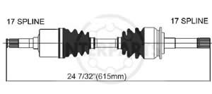 Semieje Garma Isuzu Trooper 98/02 615 mm 17/17