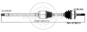 Semieje Garma Peugeot 406 16v TD Abs 29z 95/ Der 926mm 25/24