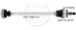 Semiejes Garma Renault Megane 1.6 2.0 Abs 44 Izq 645mm 23/Tr