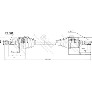 Semieje Garma Ford Ranger 13/.. Izq 610mm 28/29 Macho